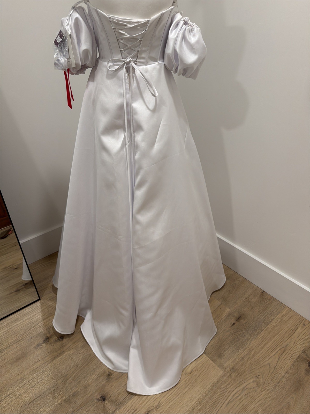 Morilee Style 49129 Strapless, Wedding Gown With Detachable Puffy Sleeves Size 4