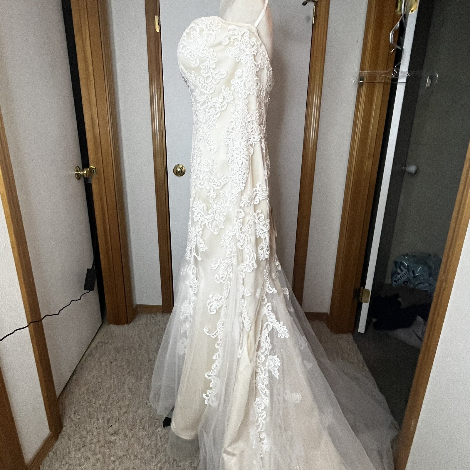 Casablanca Bridal Gown Lotus In Champagne / Ivory/ Silver Size 18 Style 2242