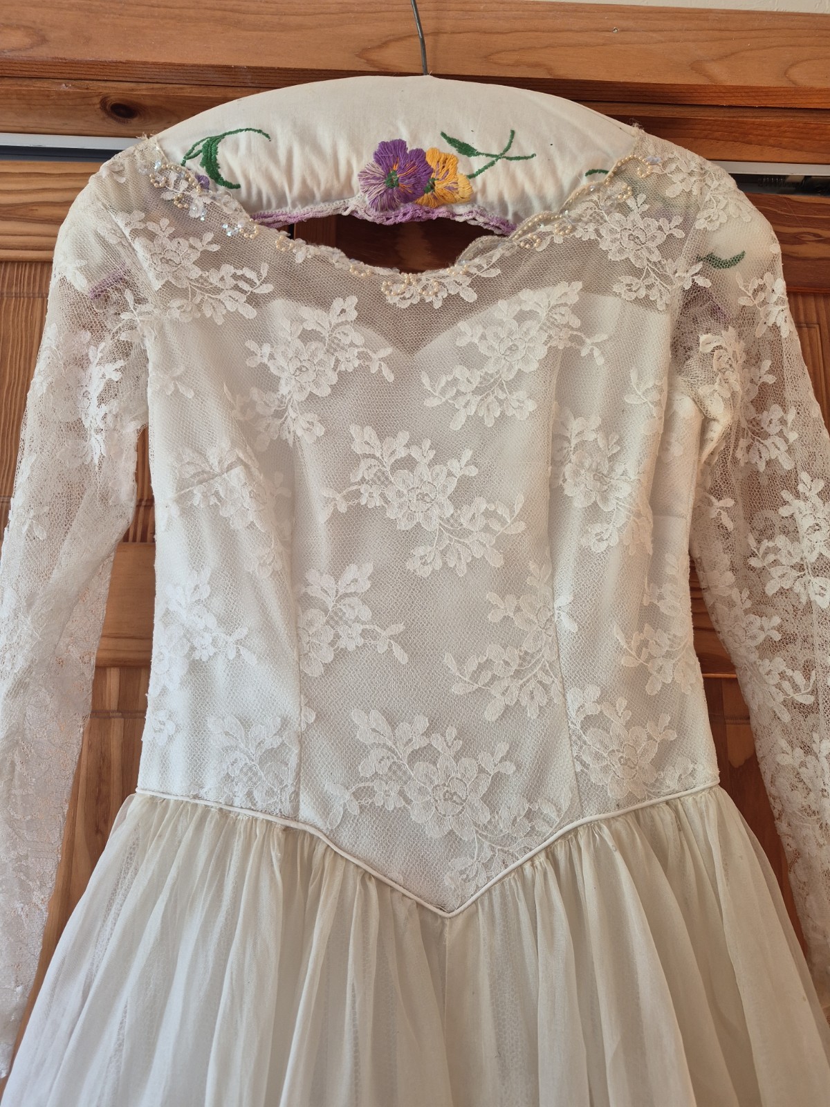 1950’s Boho Wedding Dress Butter Cream Fairytale Bridal Dress
