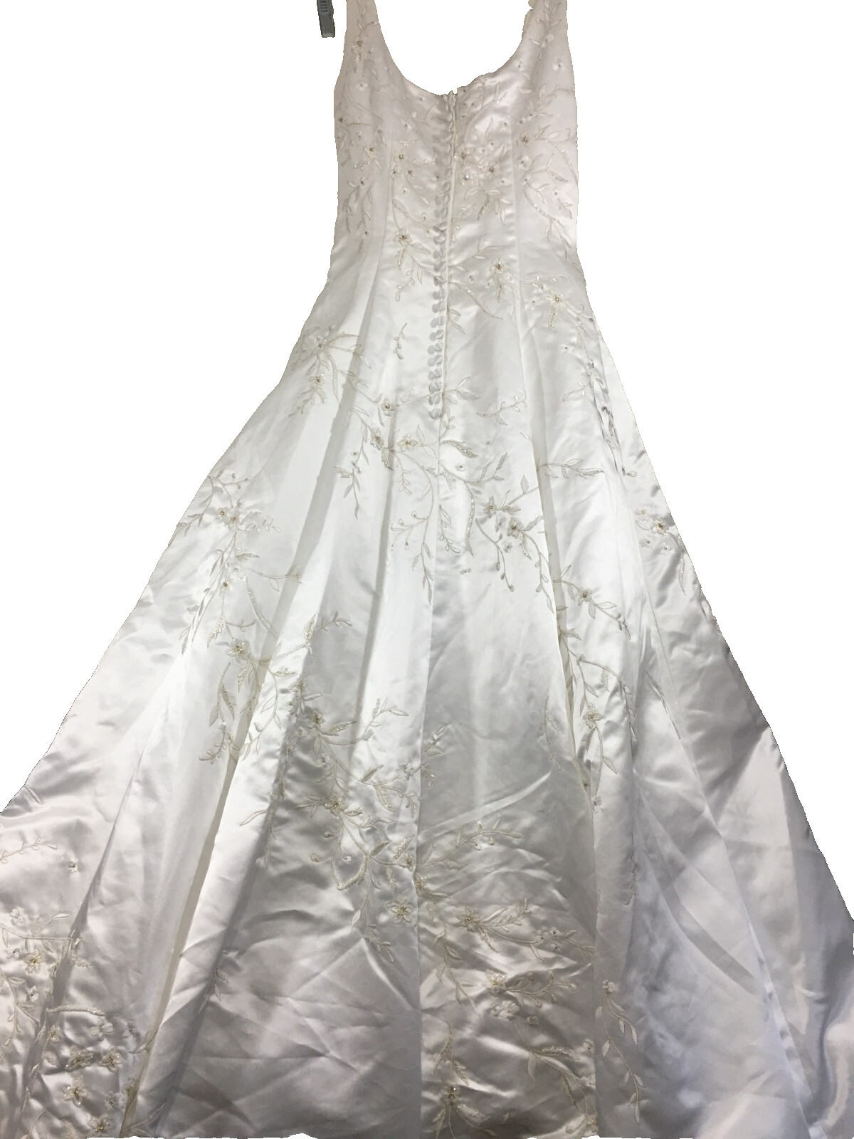 WEDDING DRESS SATIN BEADED BELOW MEASUREMENTS BELOW