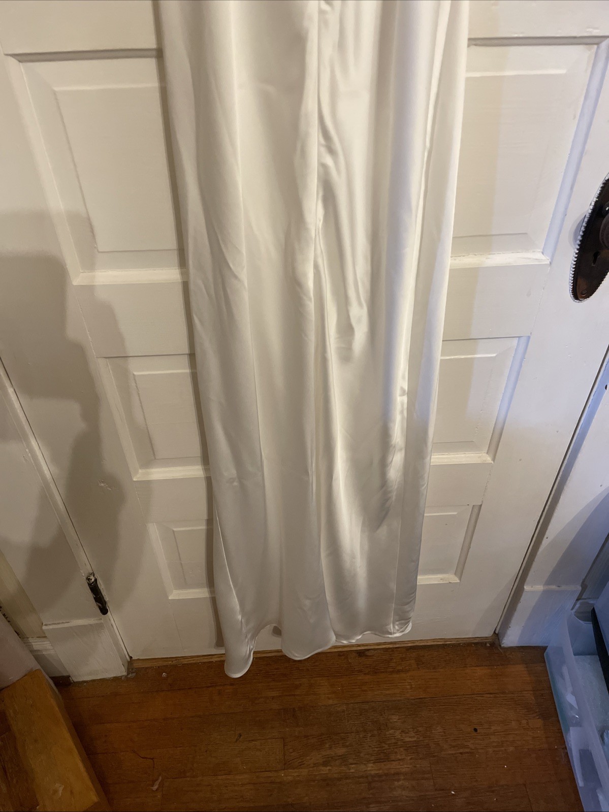 Long White Satin Dress XL NEW Wedding Formal Beach Altar’d State