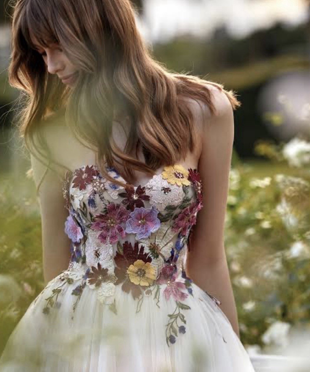 Nicole Colet Floral Wedding Dress Size 12