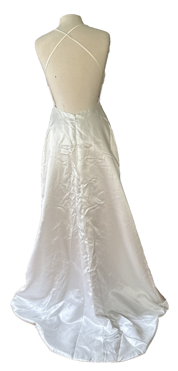 Unbranded Wedding Dress w/ Slip Dress Size 4/6 Long Balloon Sleeves