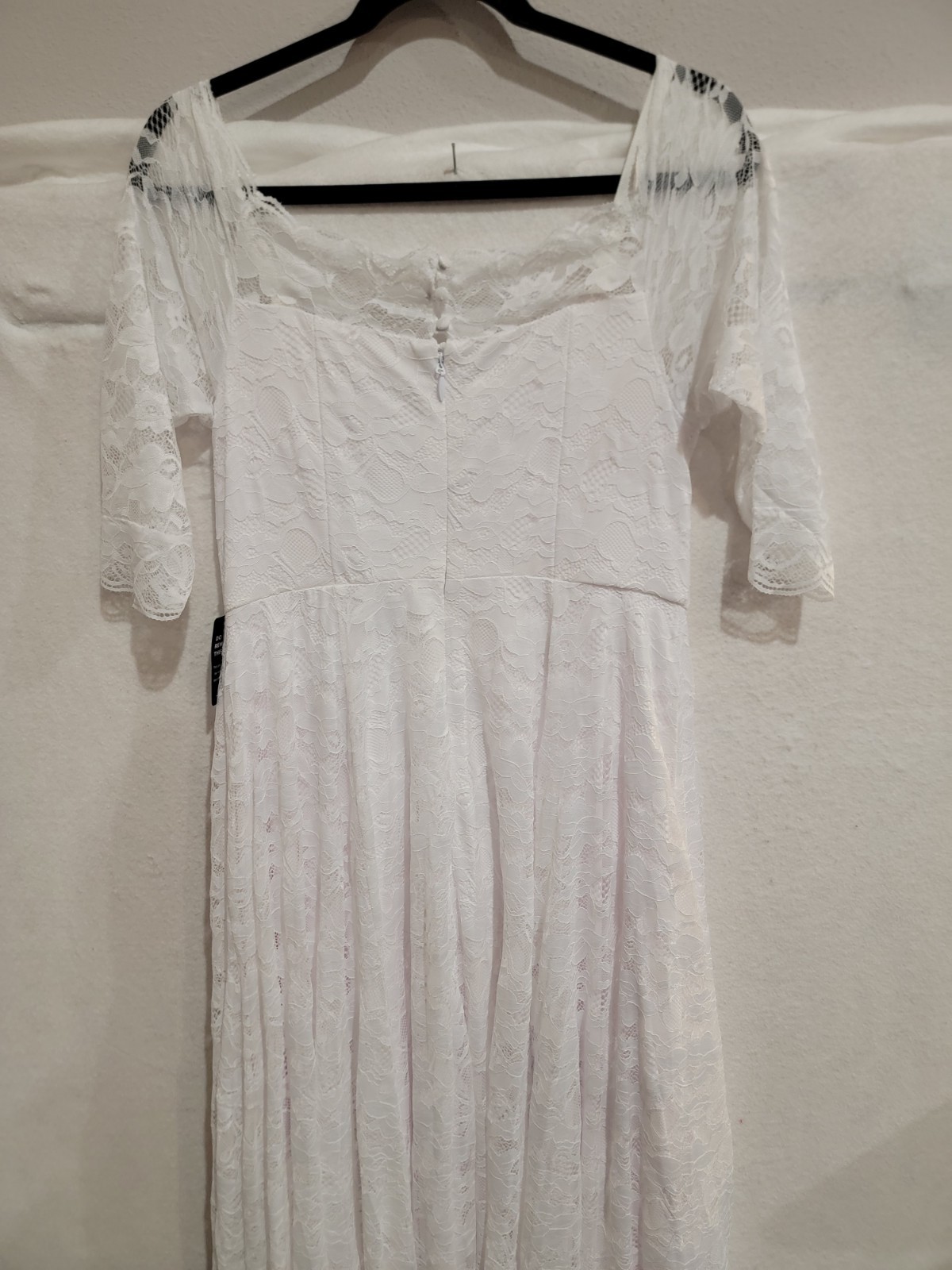Torrid Ever After White Lace Off-Shoulder A-Line Wedding Dress Size 14 1X