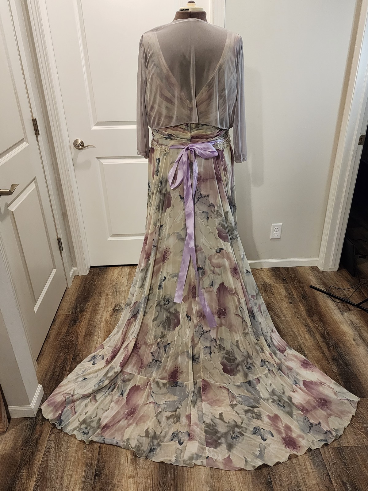 Mori Lee Madeline Gardner Watercolored Wedding Dress Size 24
