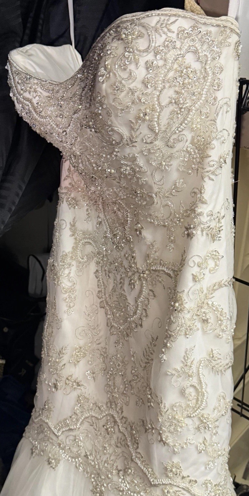 Bridal Dress Casa Blanca Wedding Gown Ivory With Stone Embroid Mermaid Dress Sz6