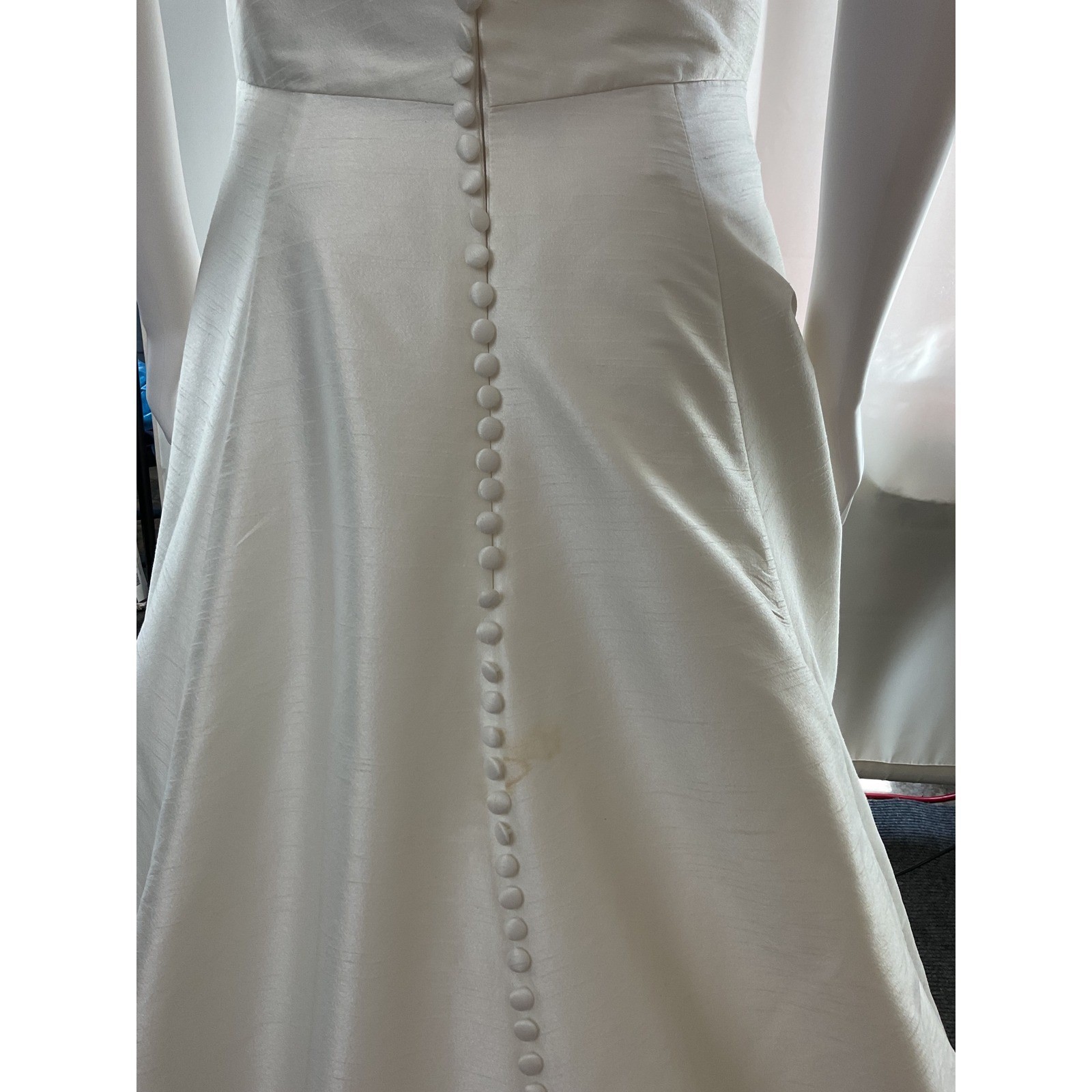 Strapless Wedding Dress Bridal Gown A-Line Buttons Back hidden zipper Gown