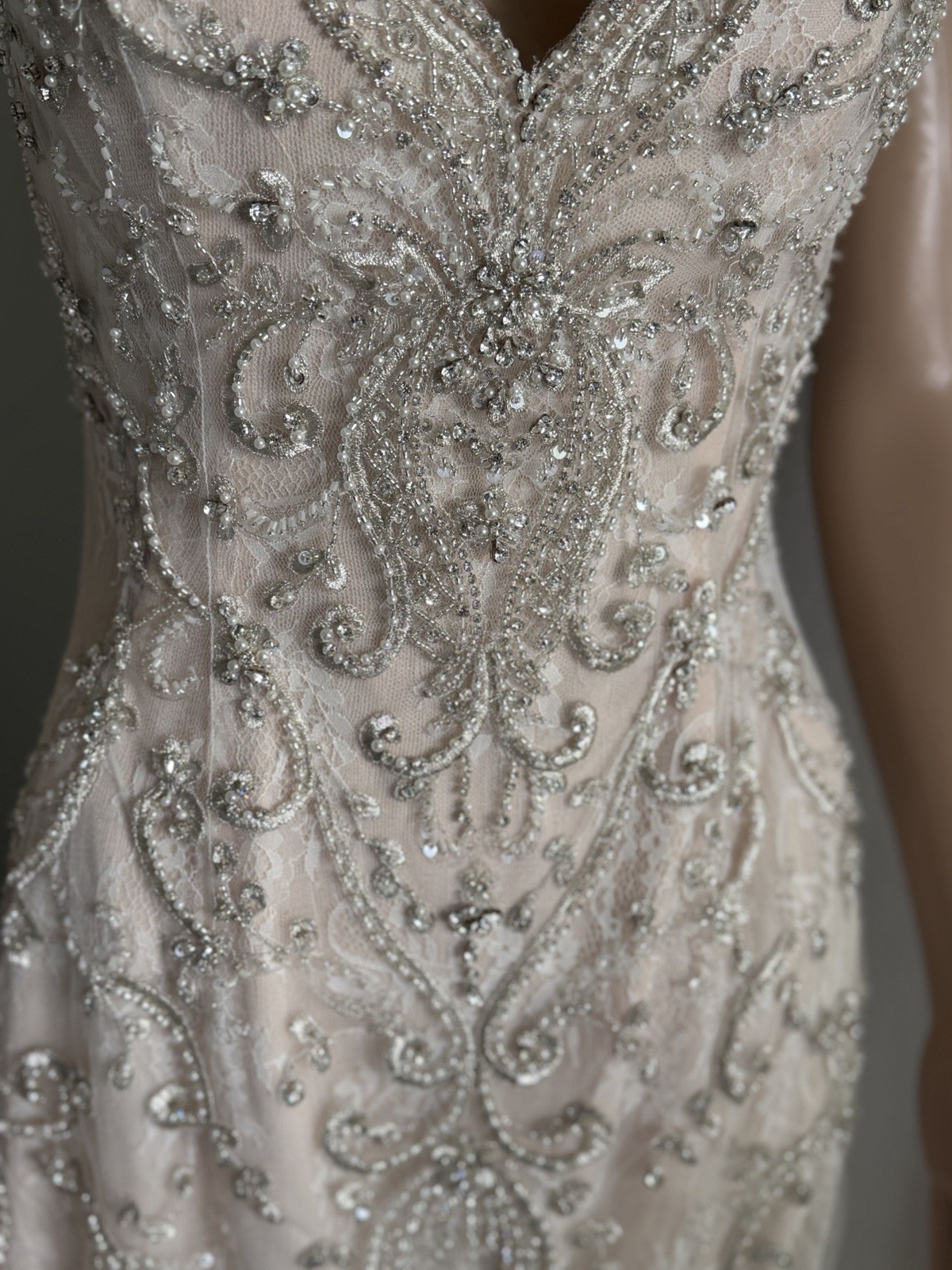 Kitty Chen Designer Wedding Dress Blush Tyra K1885 Size 12