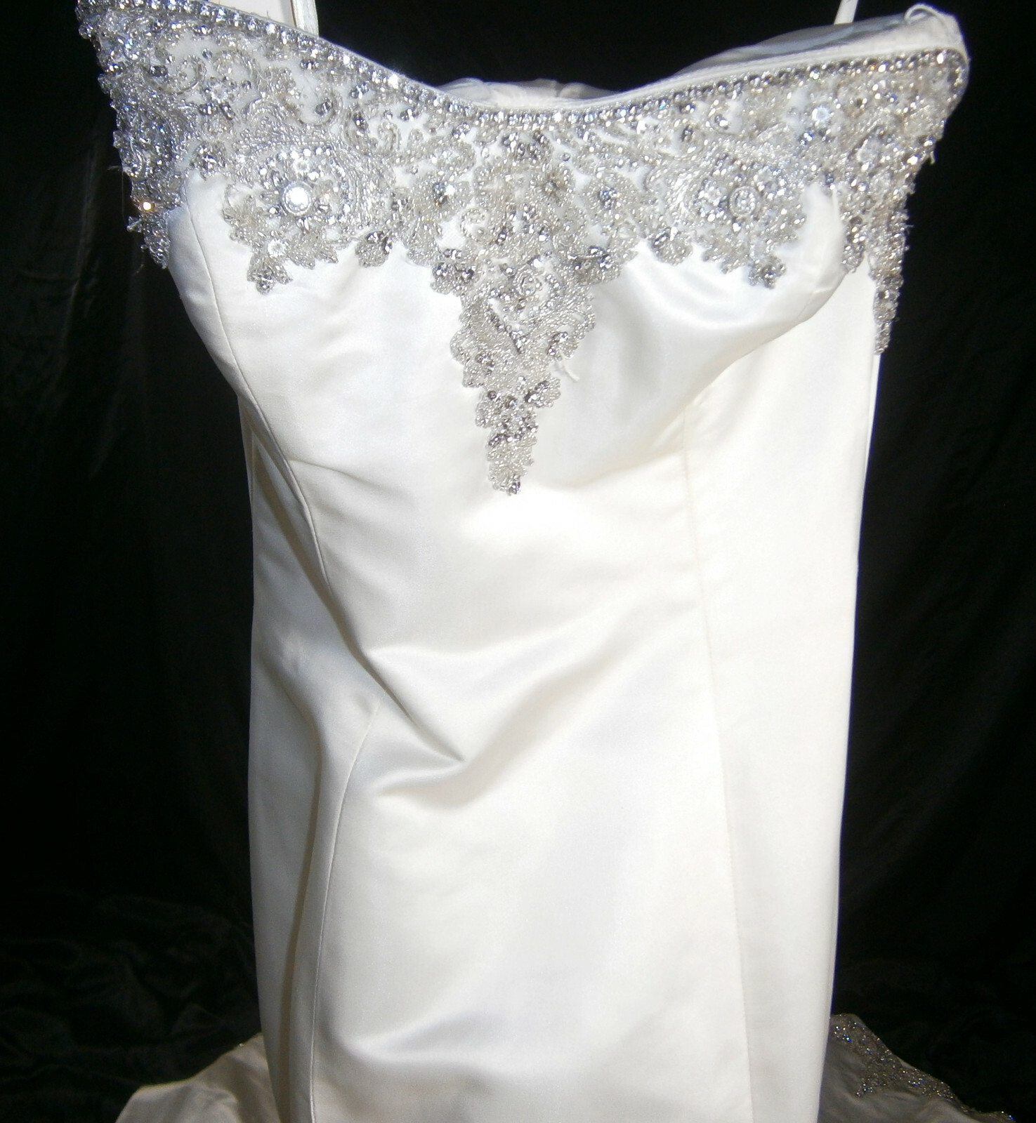 Victor Harper Silk 4 Wedding Dress Gown Mermaid Trumpet CrystalsTrain $5,995