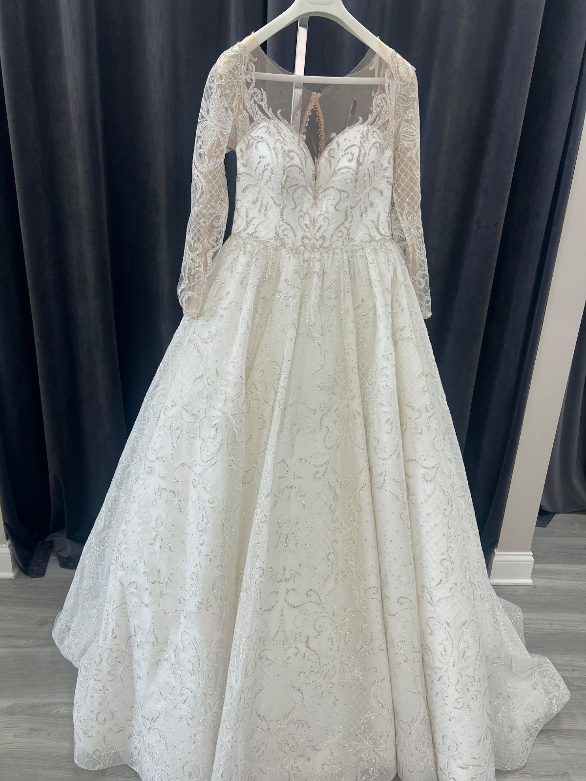 wedding dress vladiyan RL2204 size 10 ivory/silver