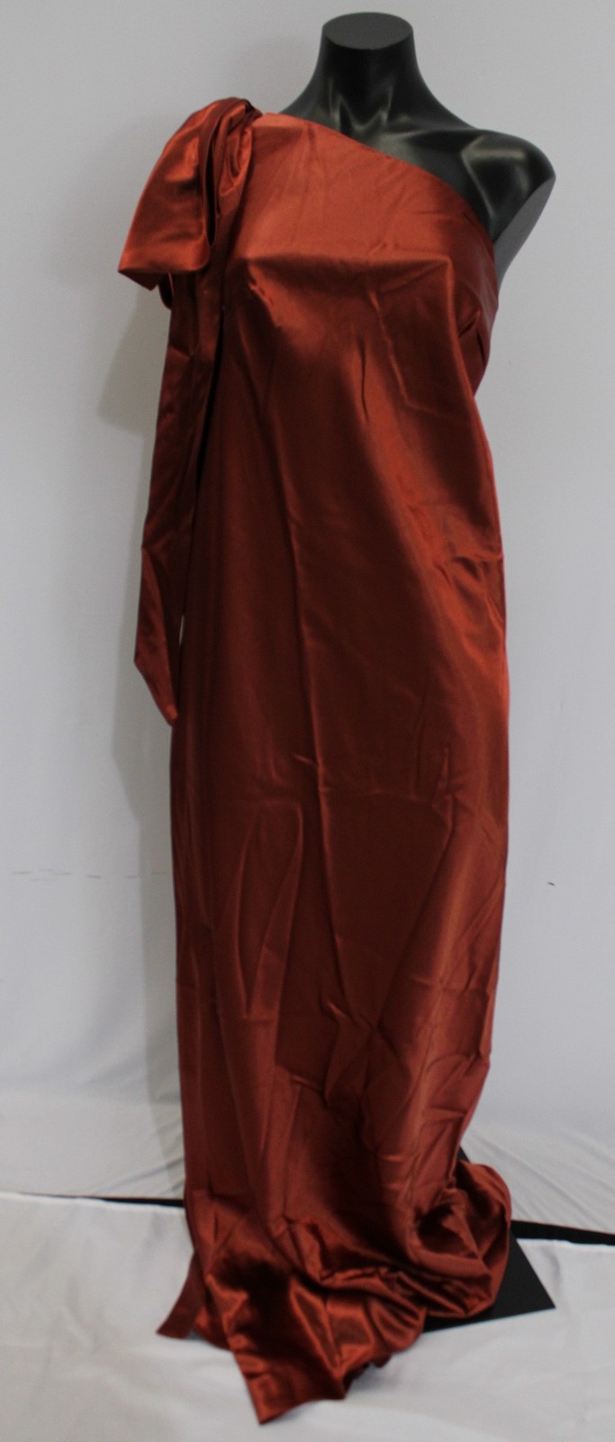 Azazie Women’s Capri Mermaid One Shoulder Satin Dress AP2 Terracotta Size: A16