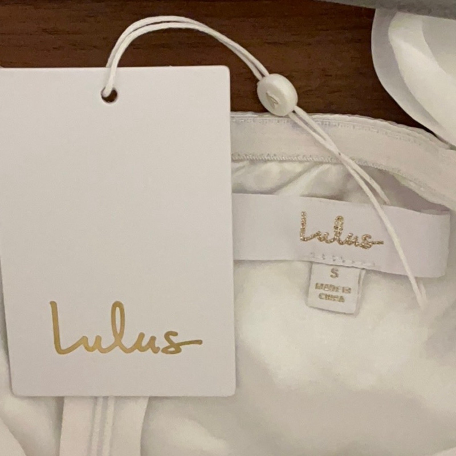 NWT Lulu’s True Excellence Bustier Off-The-Shoulder Maxi Wedding Dress Small