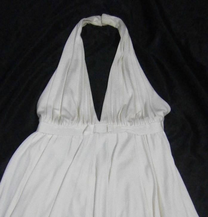 AMSALE SIZE 6 SHORT WEDDING GOWN DRESS KAYLEE IVORY SILK HALTER LOW “V” $1,100