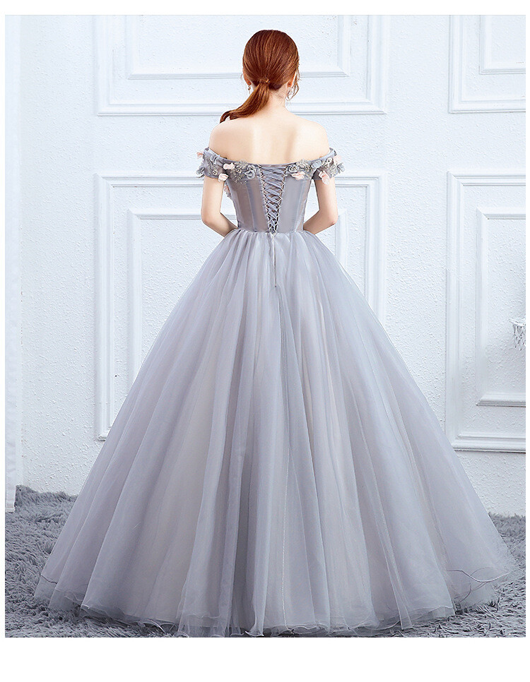Women Bridal Wedding Dress Formal Full Length Lace Princess Female Dress