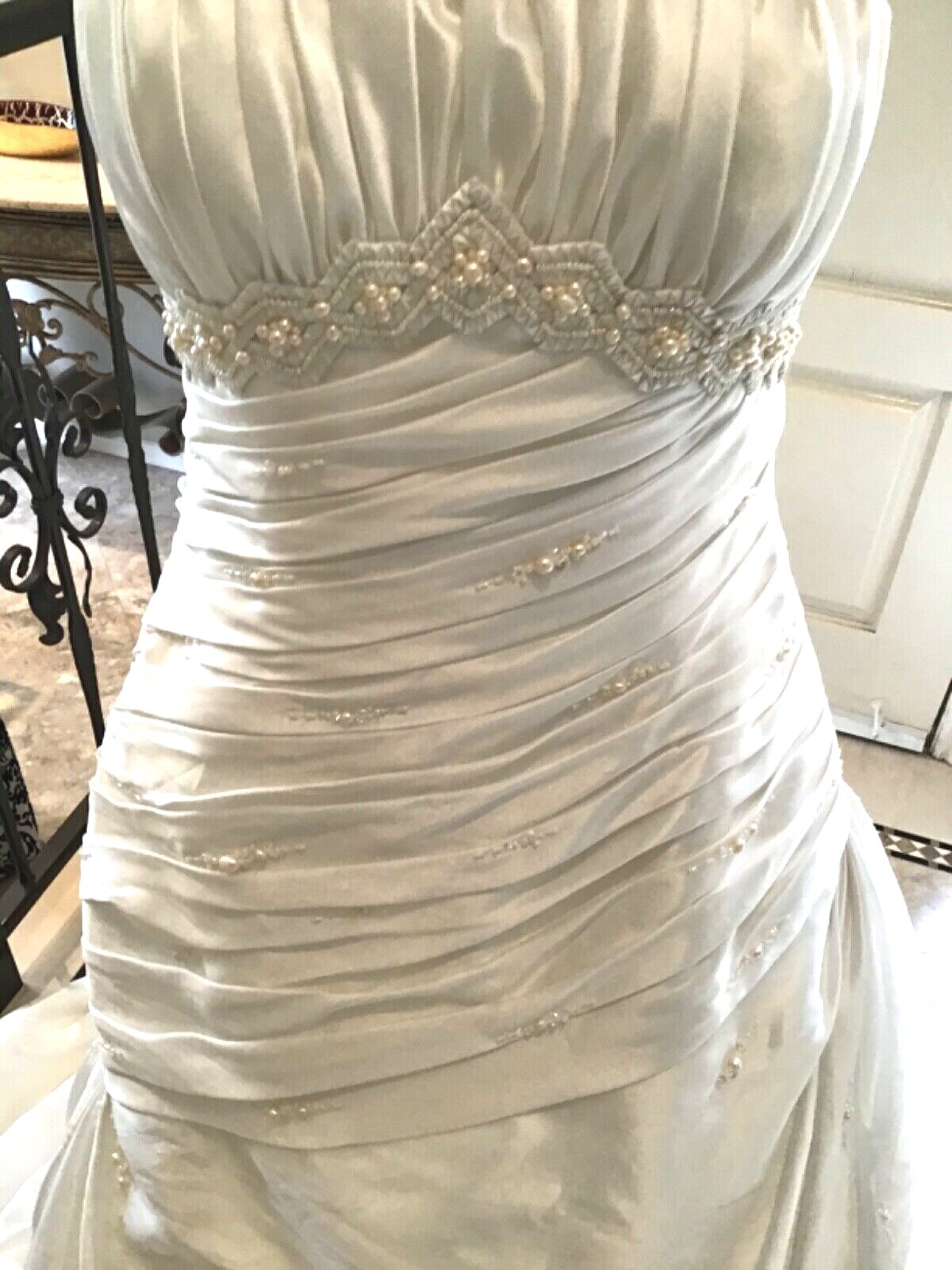 LA SPOSA NEW wedding dress bridal gown fit and flare Ivory 44 Italy 10/12 US