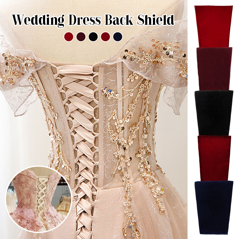 Plush Corset Back Shield Bride Wedding Dress Block Cloth Zipper Replacement