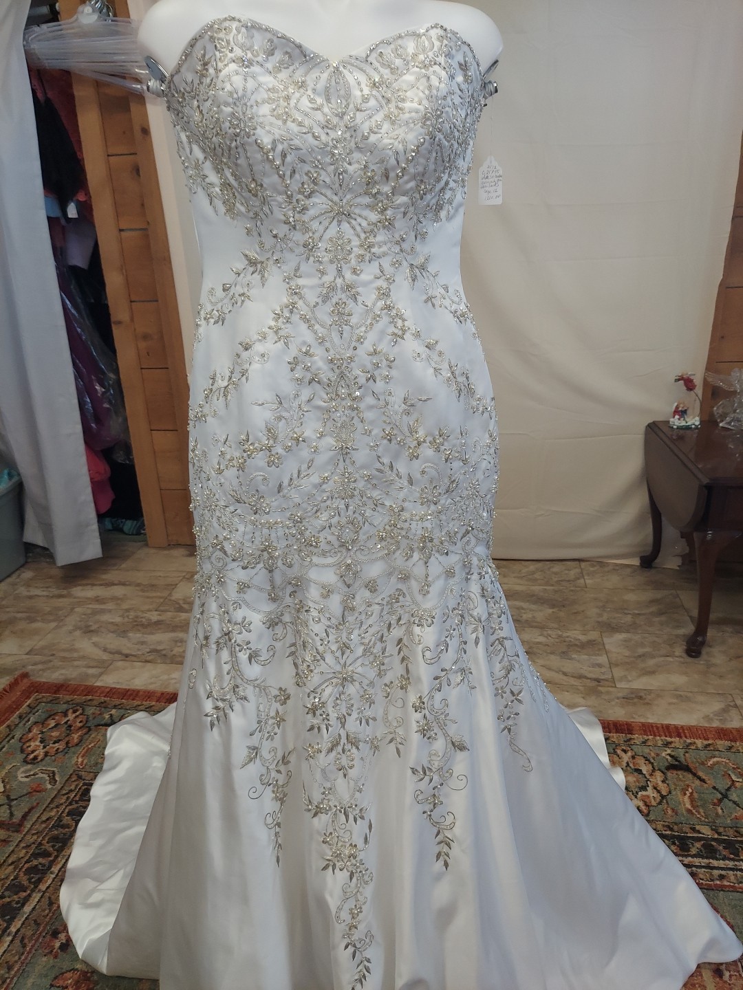 Morilee Adjustable Lacedownformfit Mermaid size12 High Intrigue Gem Pearl Bead