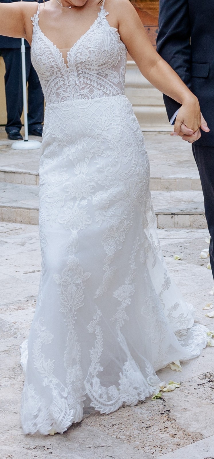 Mermaid Lace And Glitter Wedding Dress
