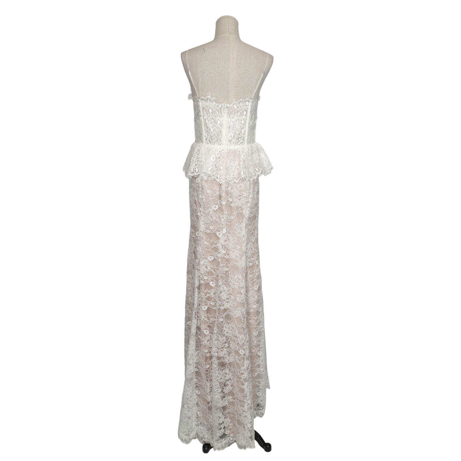 NWT by Watters Marmelade Illusion Lace Wedding Dress White Sz 4