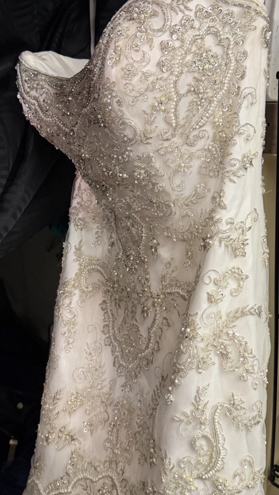 Bridal Dress Casa Blanca Wedding Gown Ivory With Stone Embroid Mermaid Dress Sz6
