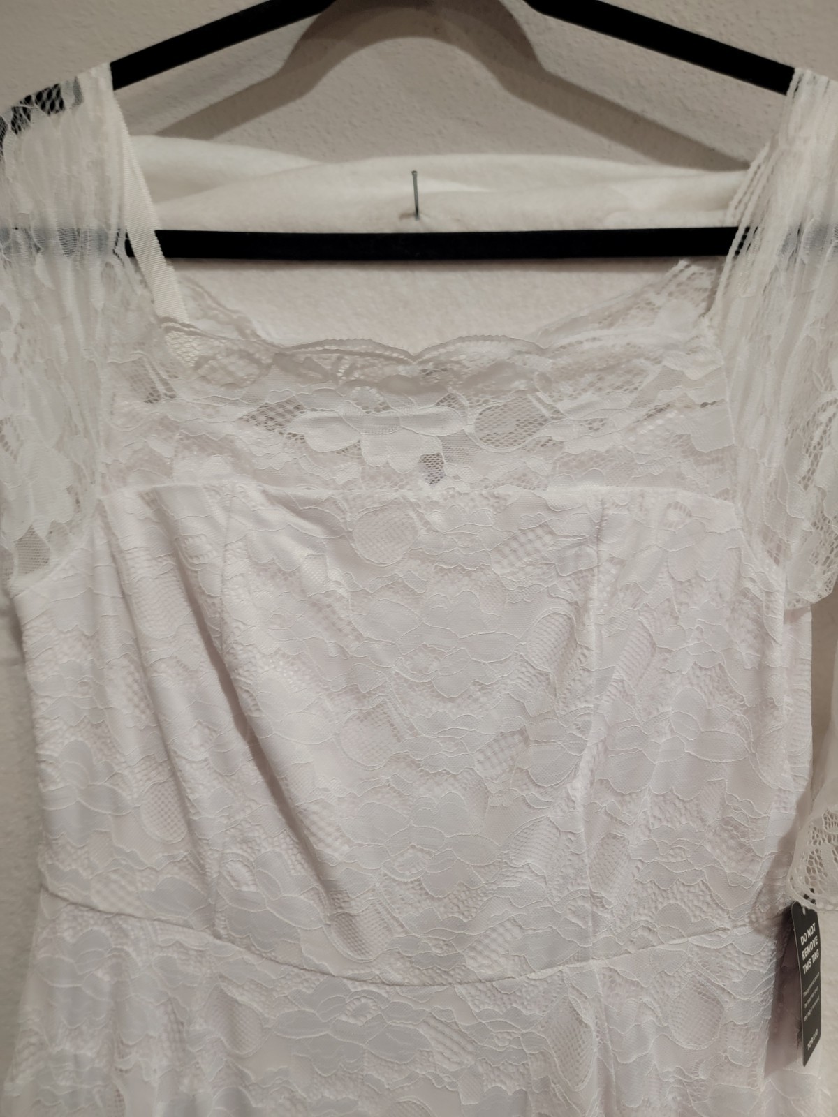 Torrid Ever After White Lace Off-Shoulder A-Line Wedding Dress Size 14 1X