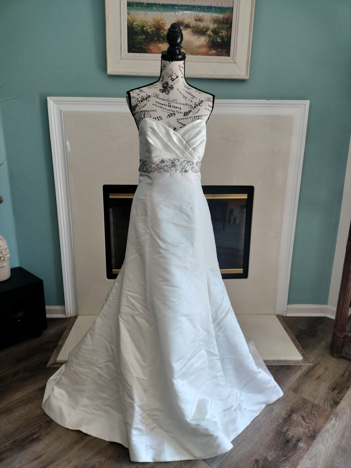 Wtoo Brides by Watters Strapless Wedding Gown Size 10 NWT Beaded Waist Ivory