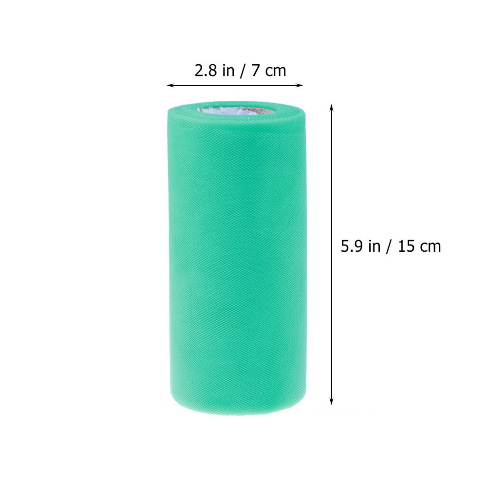 Wedding Decoration Tulle Roll 22m x 15cm Polyester Fabric Lake Green