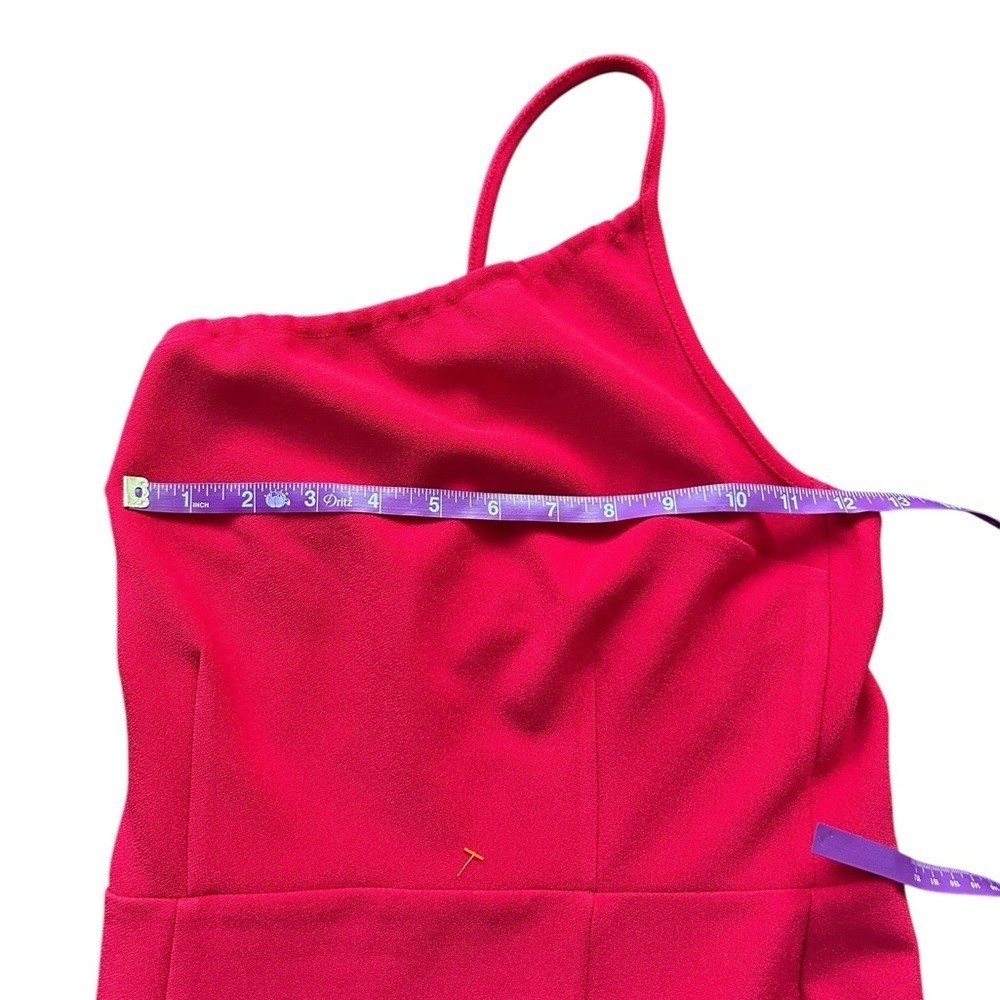 Abercrombie Asymmetrical One-Shoulder Maxi Dress Red Size Small Wedding Guest
