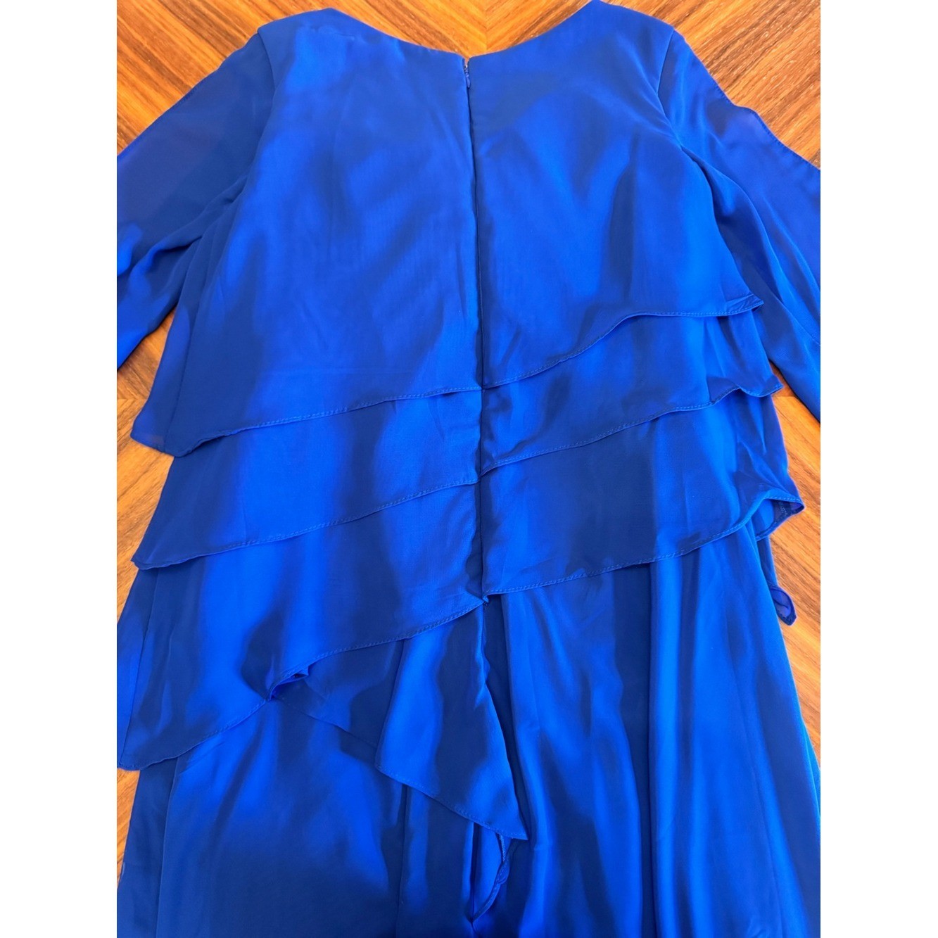 Bridess Royal Blue Chiffon Formal Gown UK18 US14 Wedding Guest NWT
