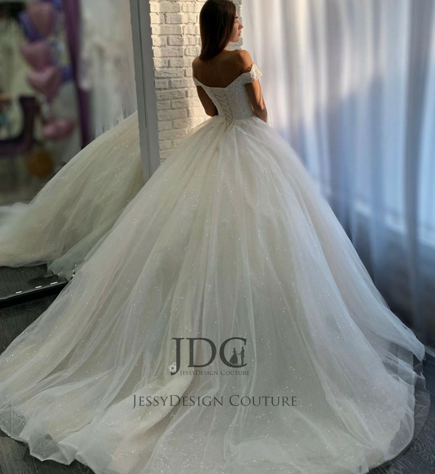Luxury Glitter Pearls Beaded Corset Wedding Dress Bridal Gown 2-28 Custom made