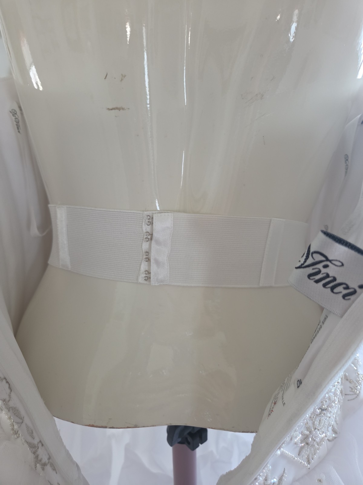 DaVinci Wedding Ball Gown 10 White Silver Beaded Bodice Tulle Skirt #F8134 NWT