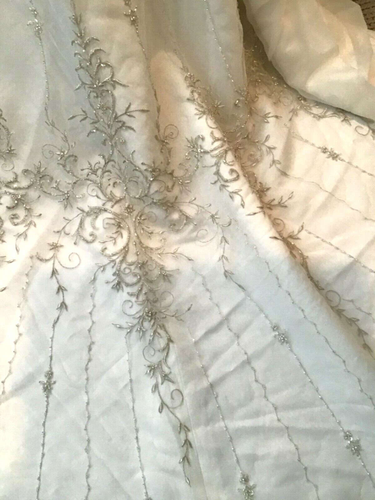 SIGNATURE Wedding dress Bridal ball gown up pick up skirt Ivory organza 8 NEW