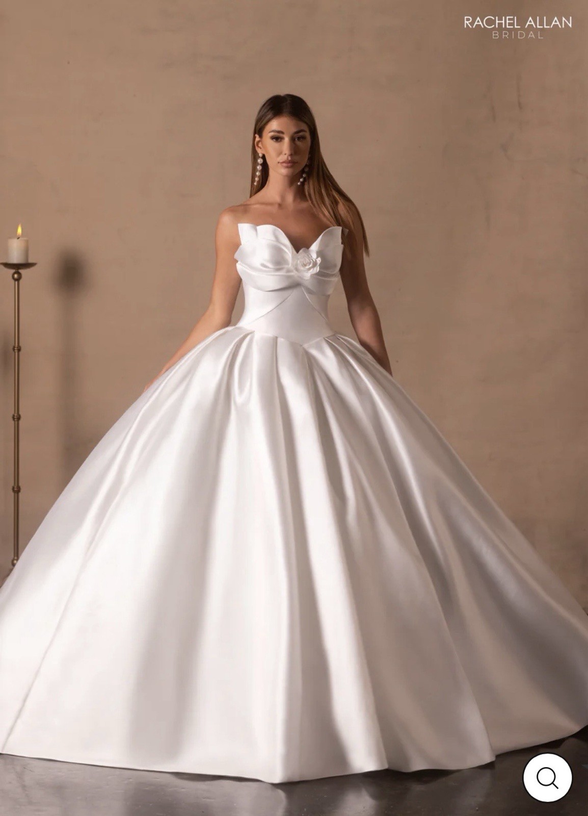 Rachel Allan RB6175 Ruffled Sweetheart Fitted Bodice Wedding Dress Size 6