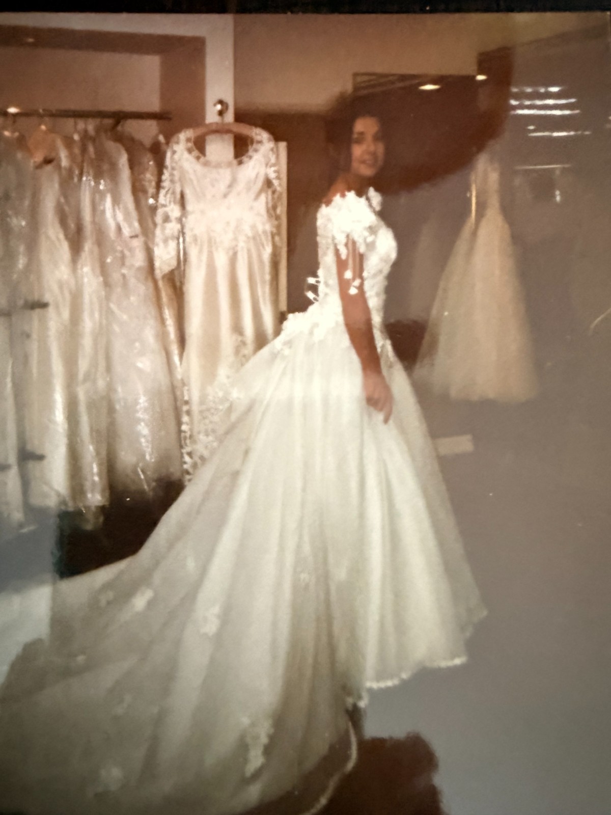 white wedding dress size 4p