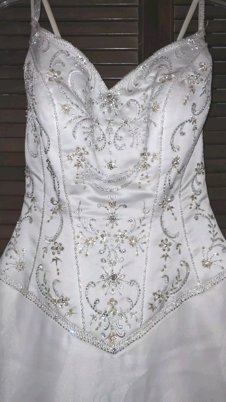 JASMINE HAUTE COUTURE BEADED RHINESTONE WEDDING DRESS BUTTON EXCELLENT PRICE!