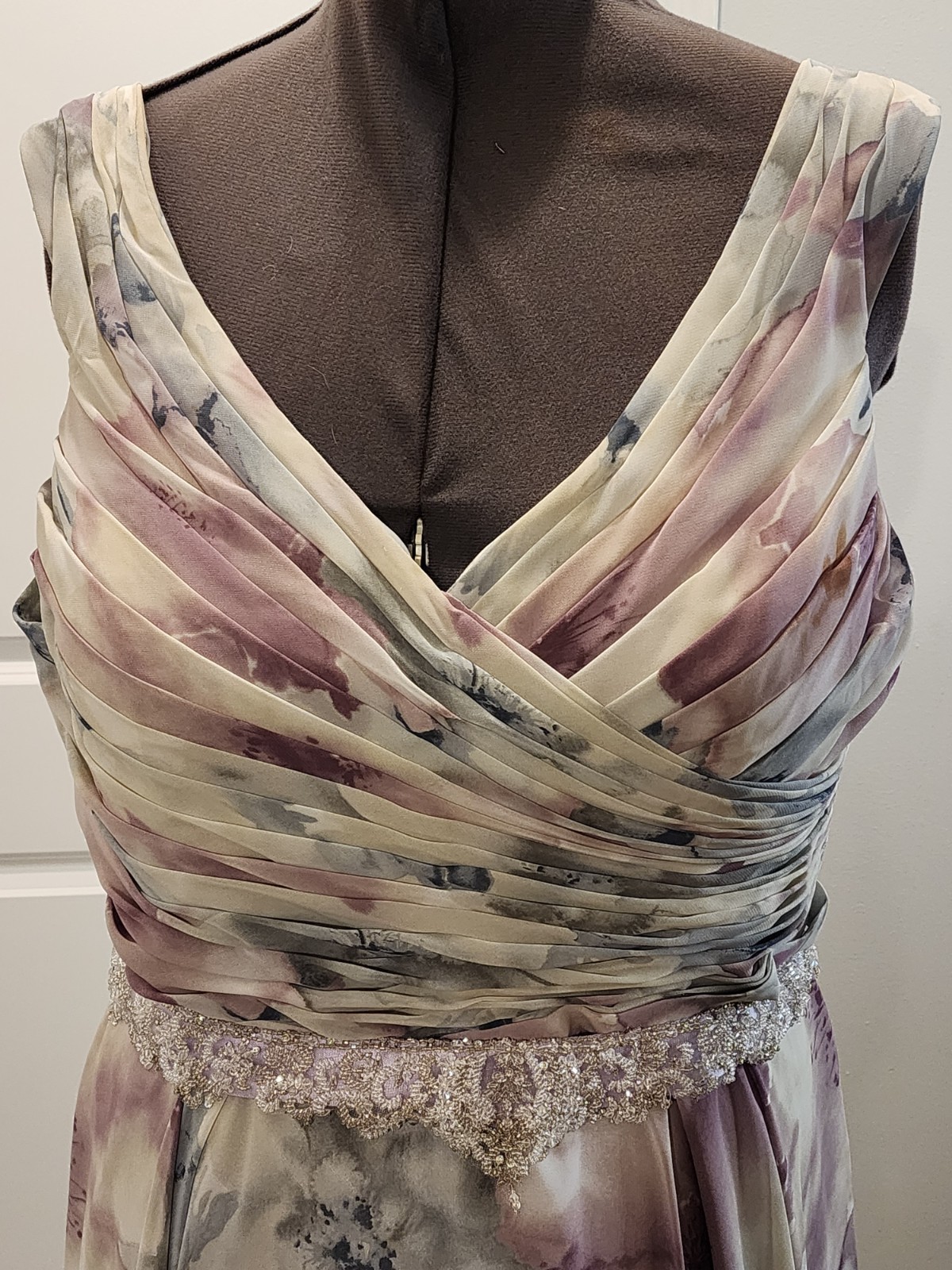 Mori Lee Madeline Gardner Watercolored Wedding Dress Size 24