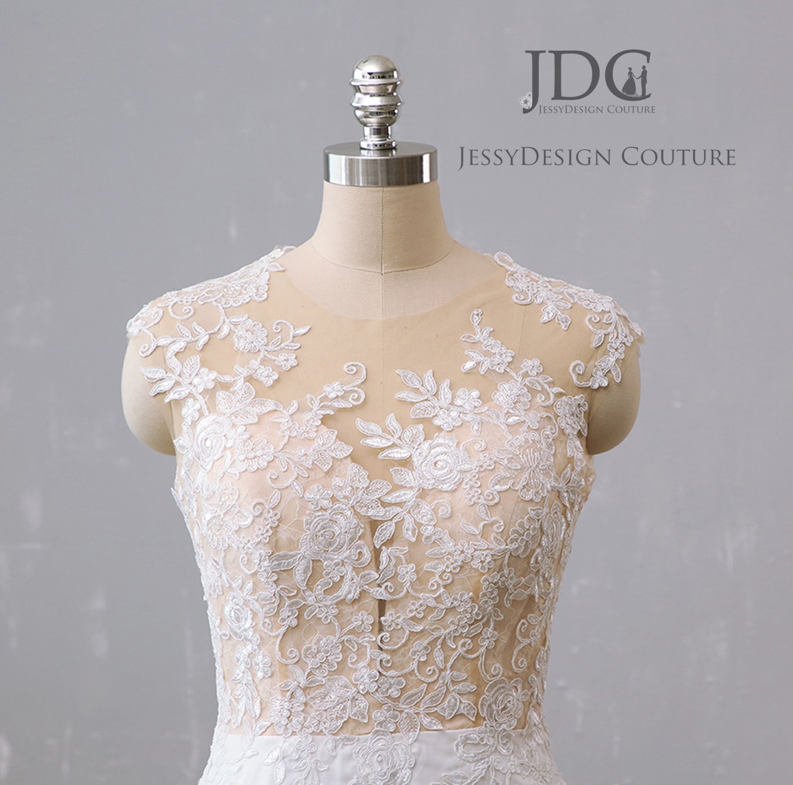 Summer fit flare crepe mermaid lace wedding dress wedding dress N. Measurement