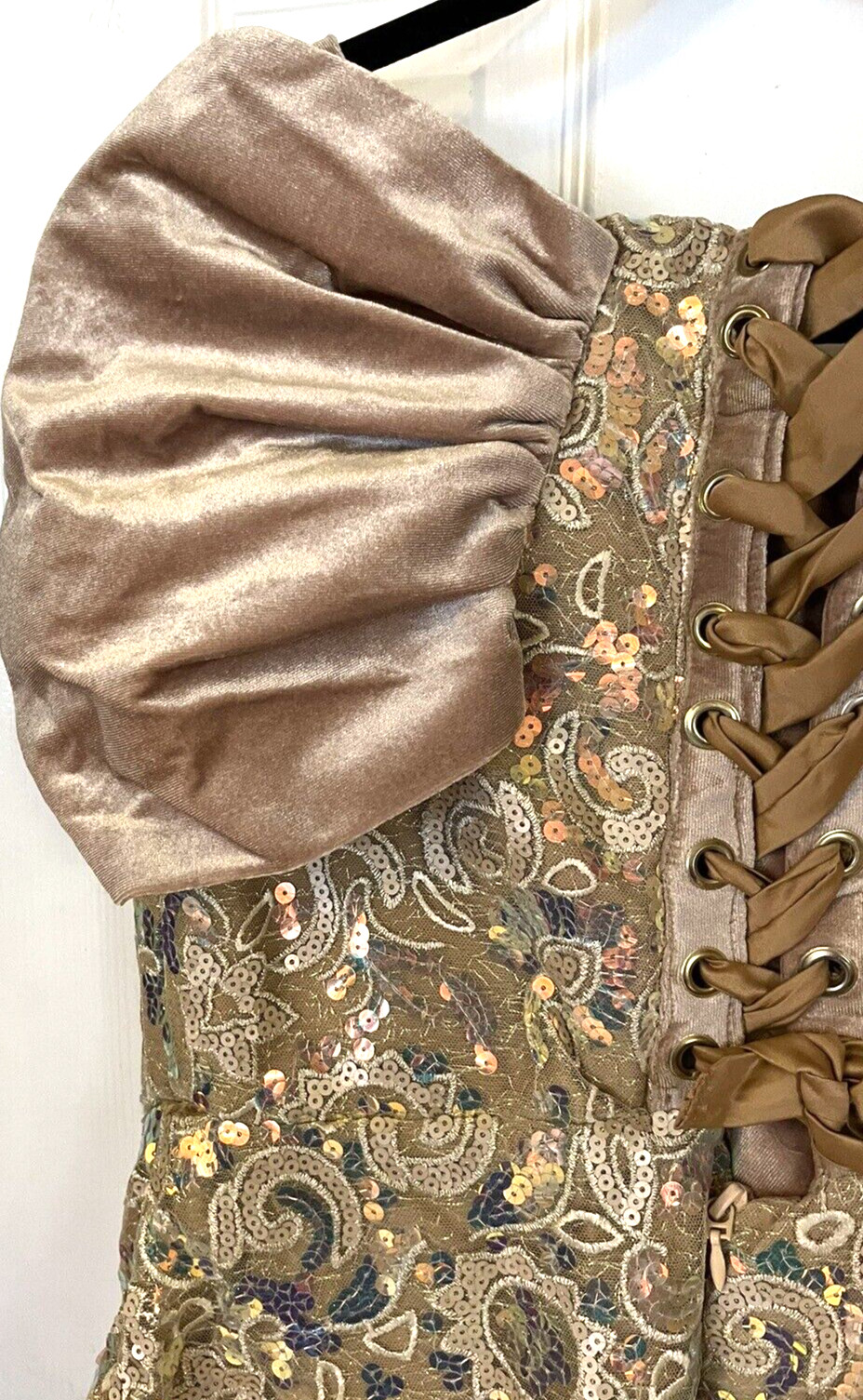 Homemade Sequin Long Gown Pre-Owned No Brand or size Measurement Below