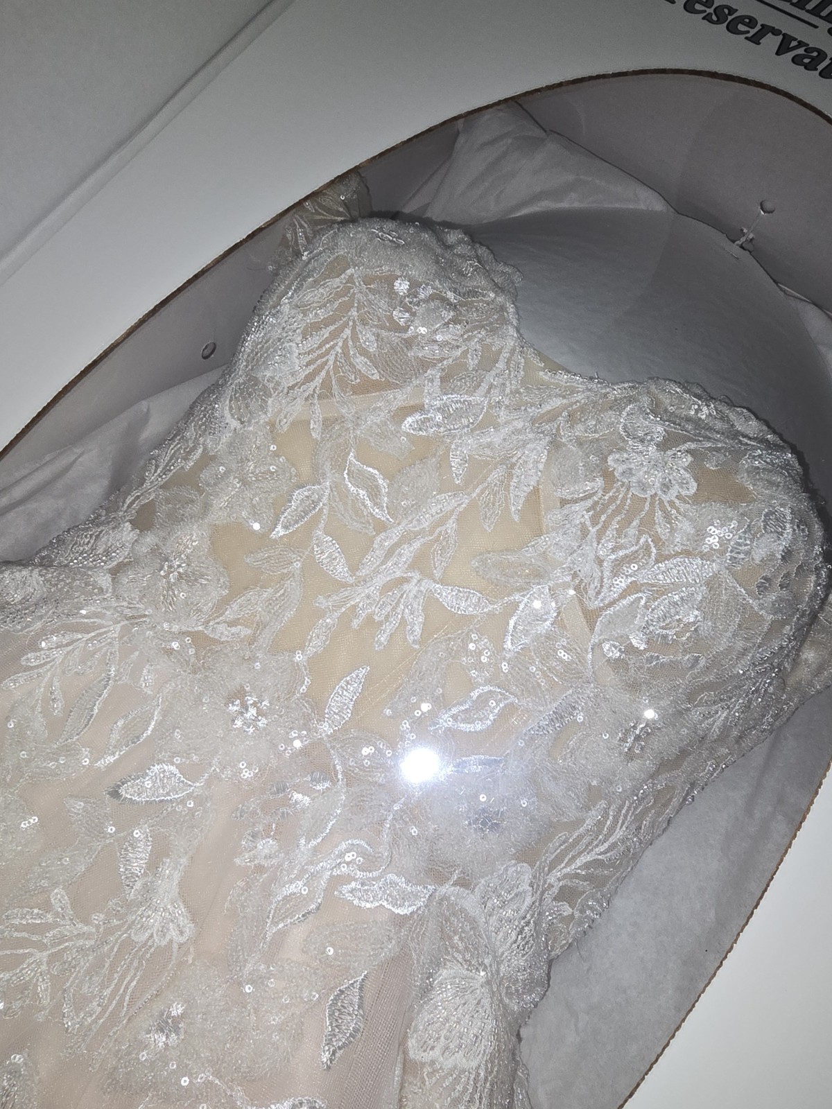 Wedding Dress Size 8 Champagne/Blush/Ivory/Nude Pre-owned Professionally Cleaned