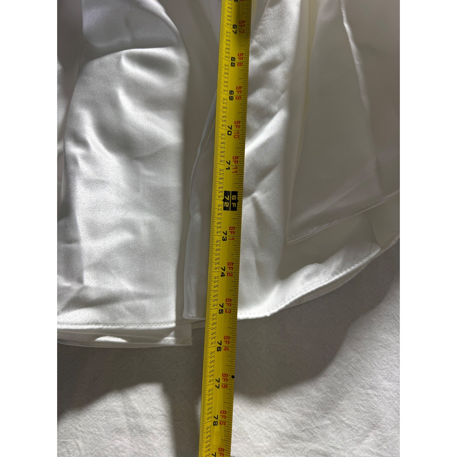 Juliet’s Bridal Chanel White Satin Corset Gown Off Shoulder High Slit Dress 28