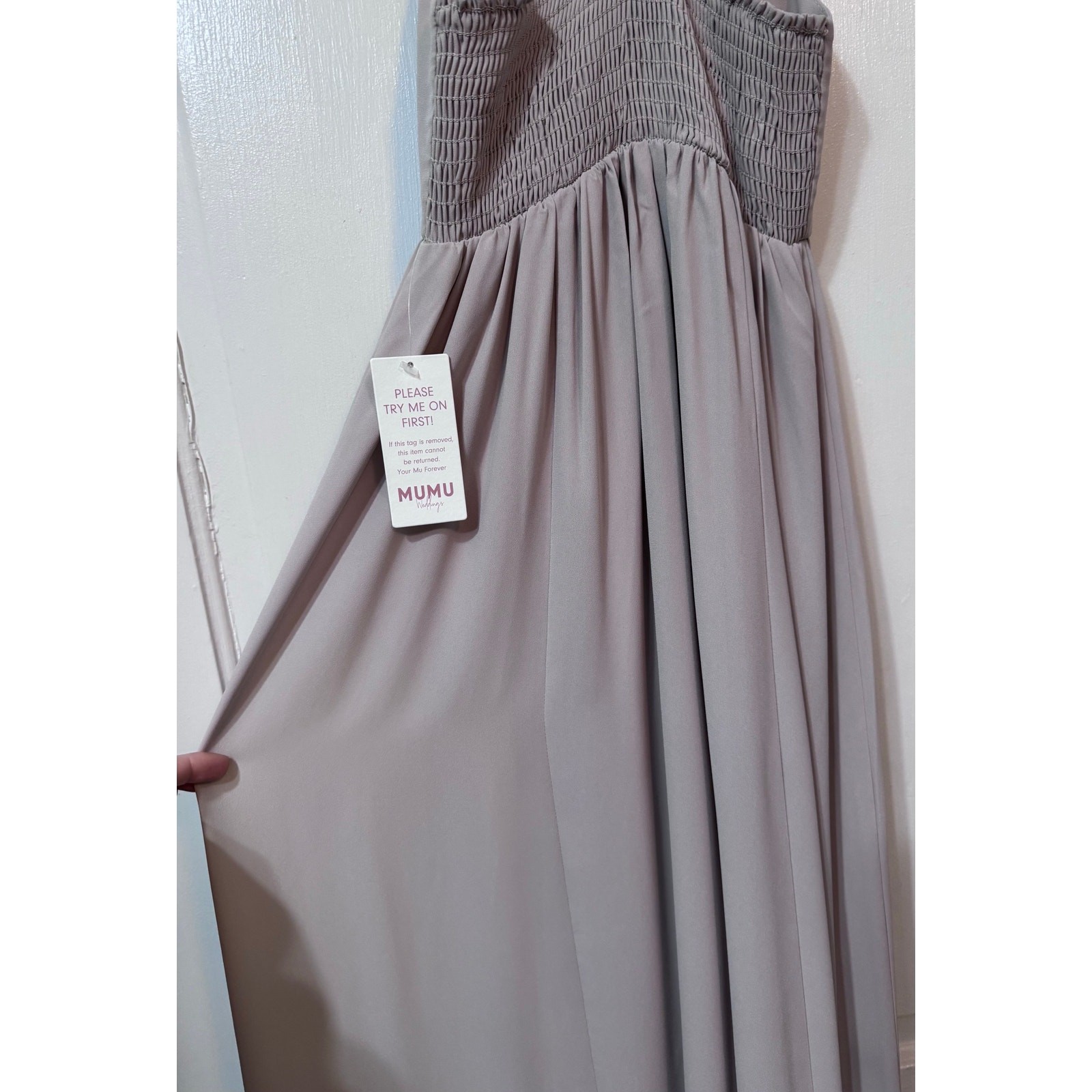 NWT Show Me Your MuMu Light Lavender Chiffon June Maxi Gown Dress Size XS