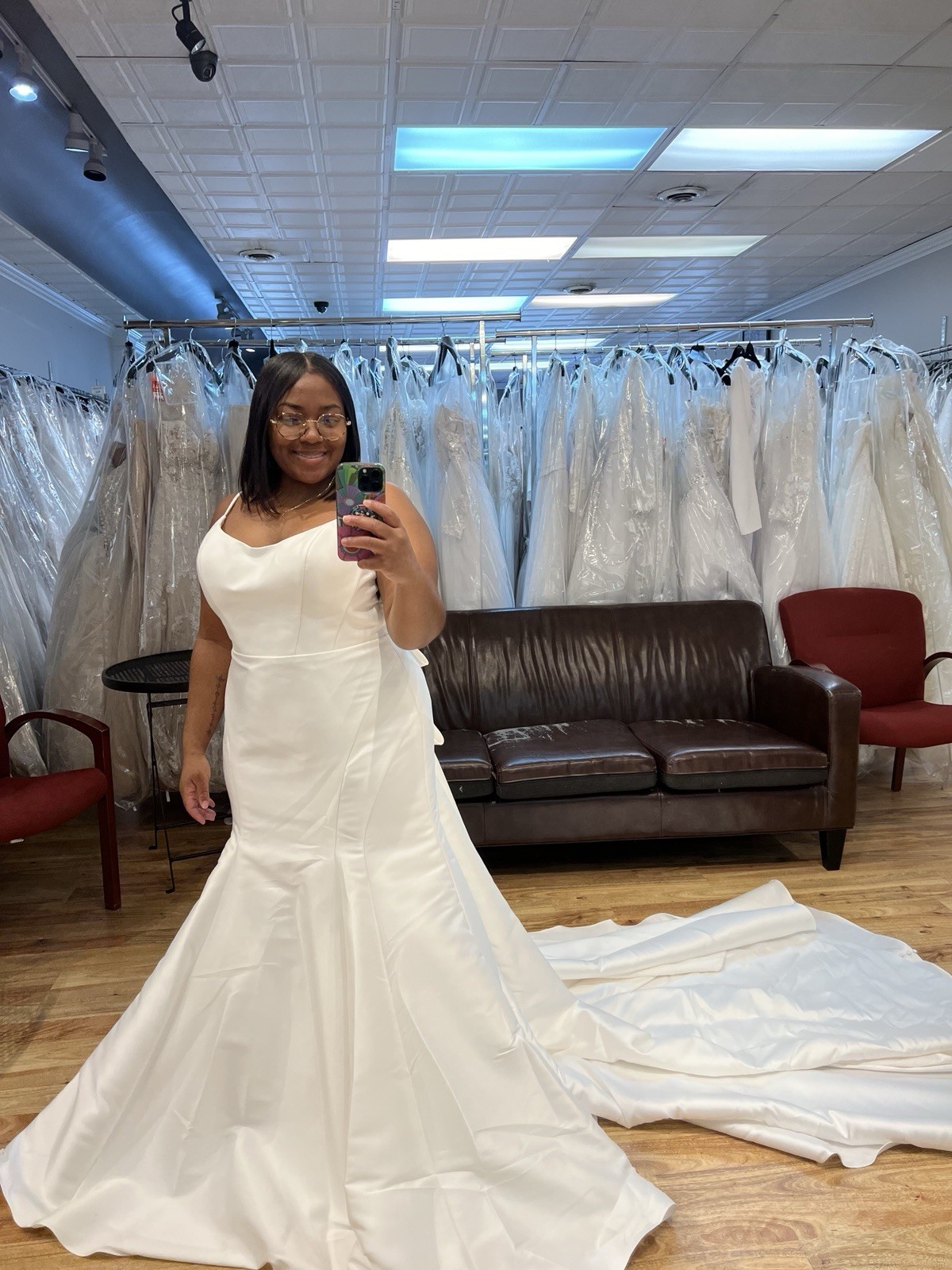 Essence of Australia Fit & Flare Sleeveless Wedding Dress 18 White Ivory Train