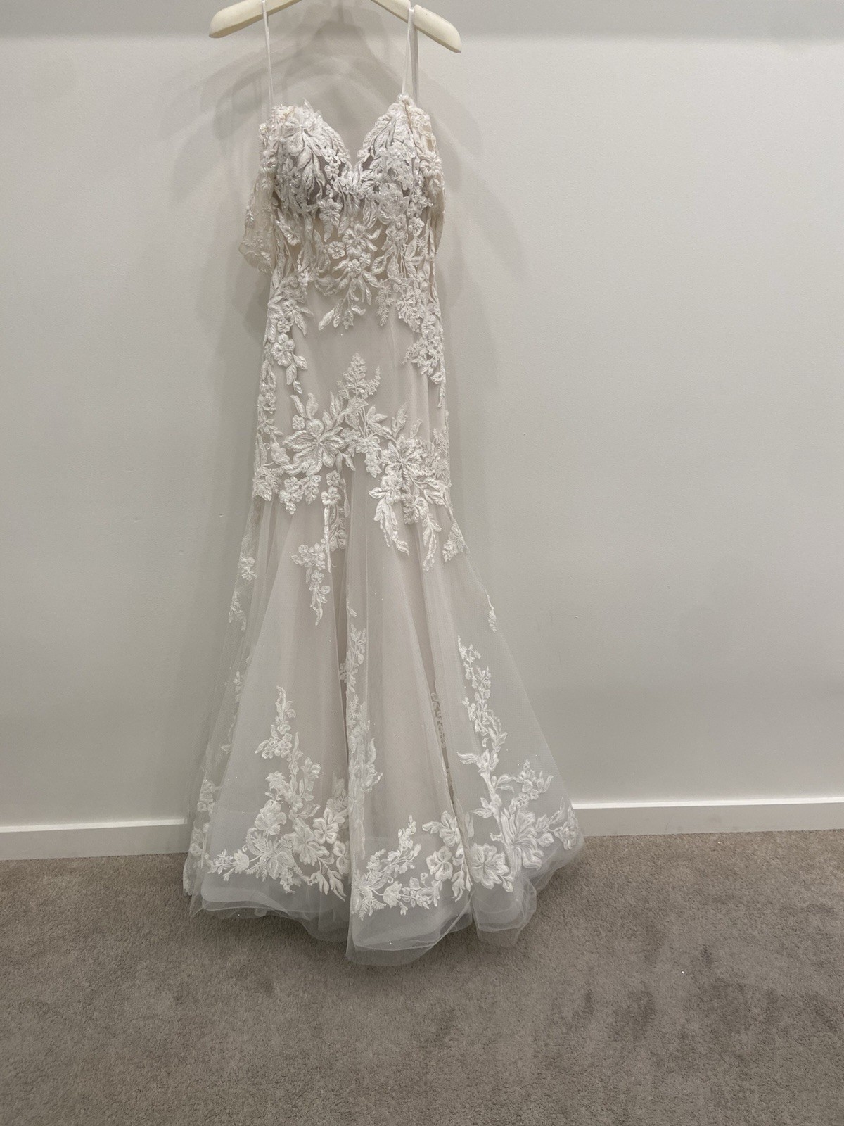 Allure Bridals C623, Size 8, Sand/Ivory/Nude, Discontinued, Retail $2,950