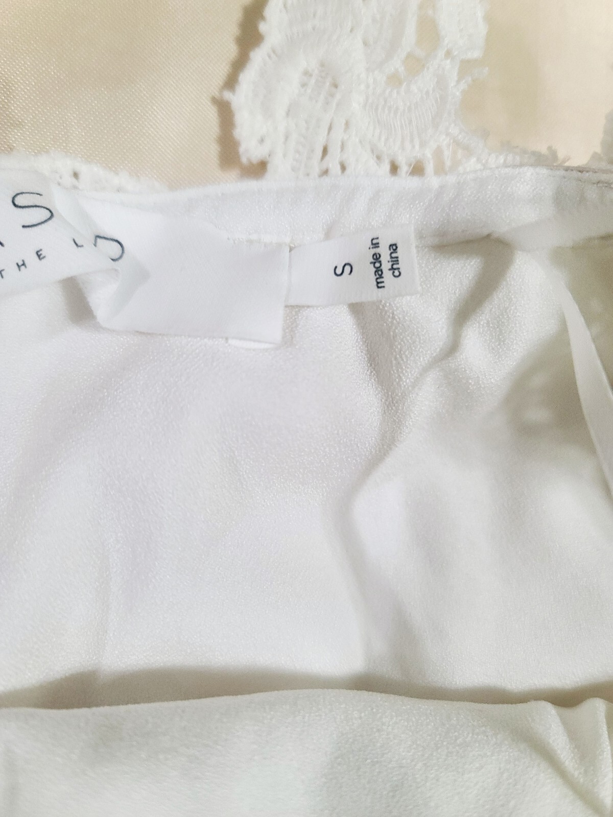 David’s Bridal Lace Sheath Wedding Dress S Off-The-Shoulder 3/4 Sleeve Ivory NWT