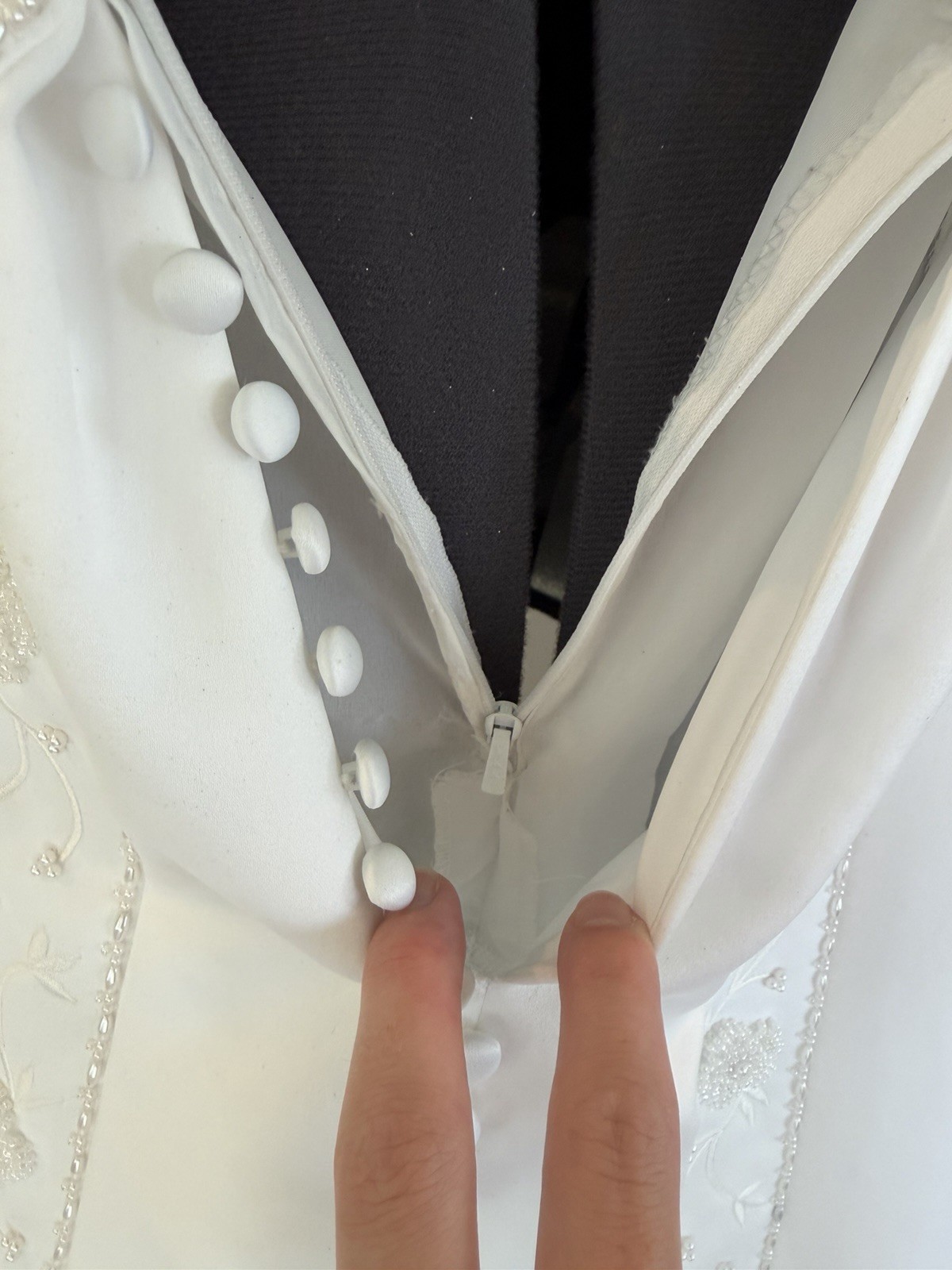 Alfred Angelo Beaded Ivory Wedding Dress Size 6 Size 8 Vintage 2000s A-Line
