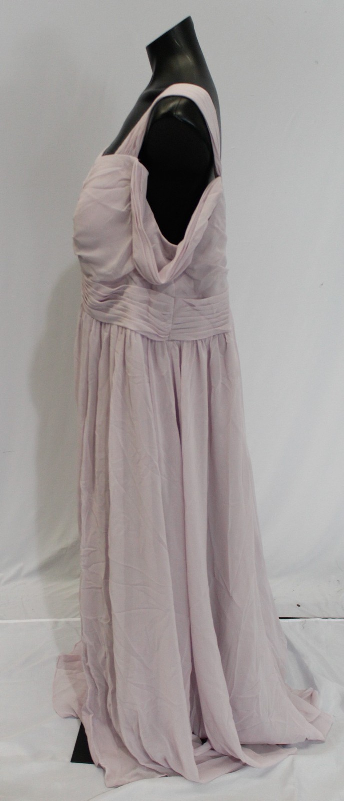 Azazie Women’s Lianne A-Line Off Shoulder Chiffon Dress AP2 Frosted Lilac Custom