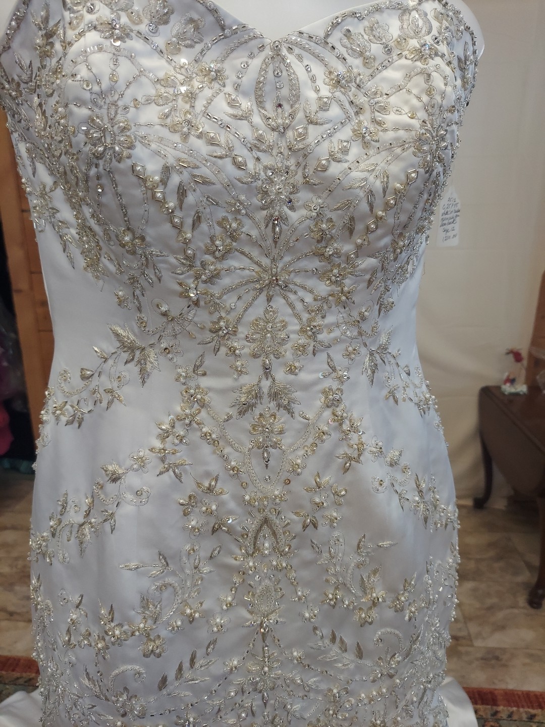 Morilee Adjustable Lacedownformfit Mermaid size12 High Intrigue Gem Pearl Bead