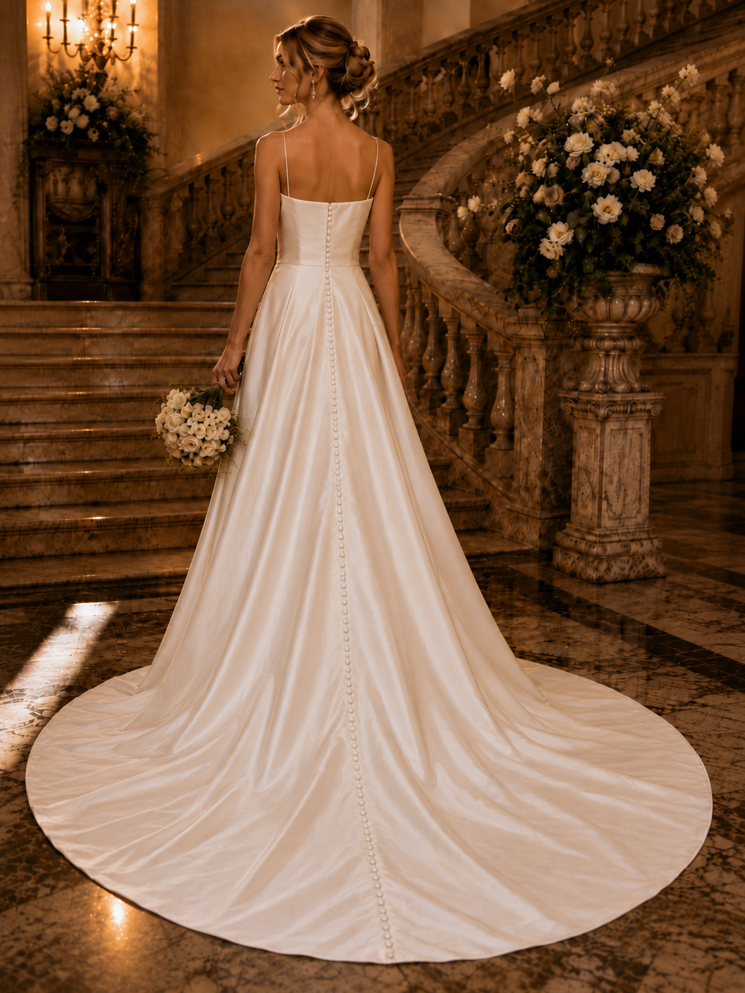 Casablanca Wedding Dress Gown 18 Beige “Sand” Draped Side Illusion Tall 67″