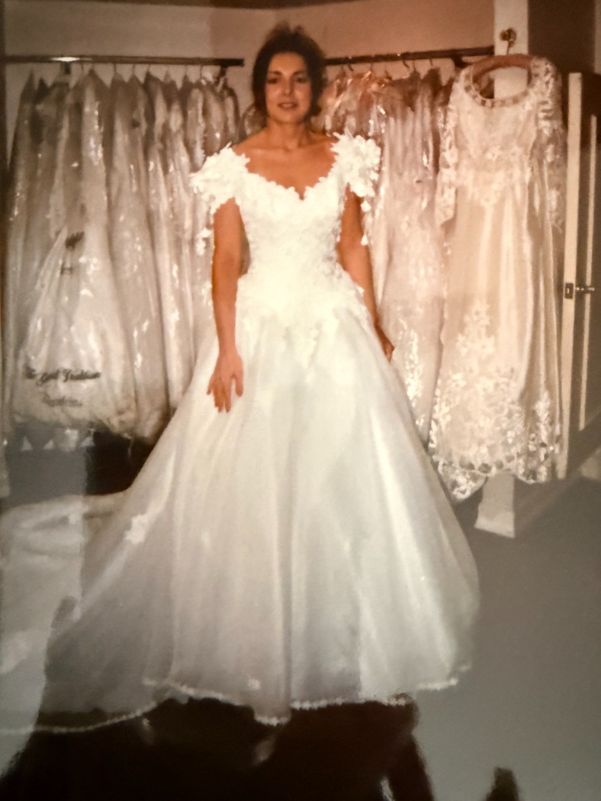 white wedding dress size 4p