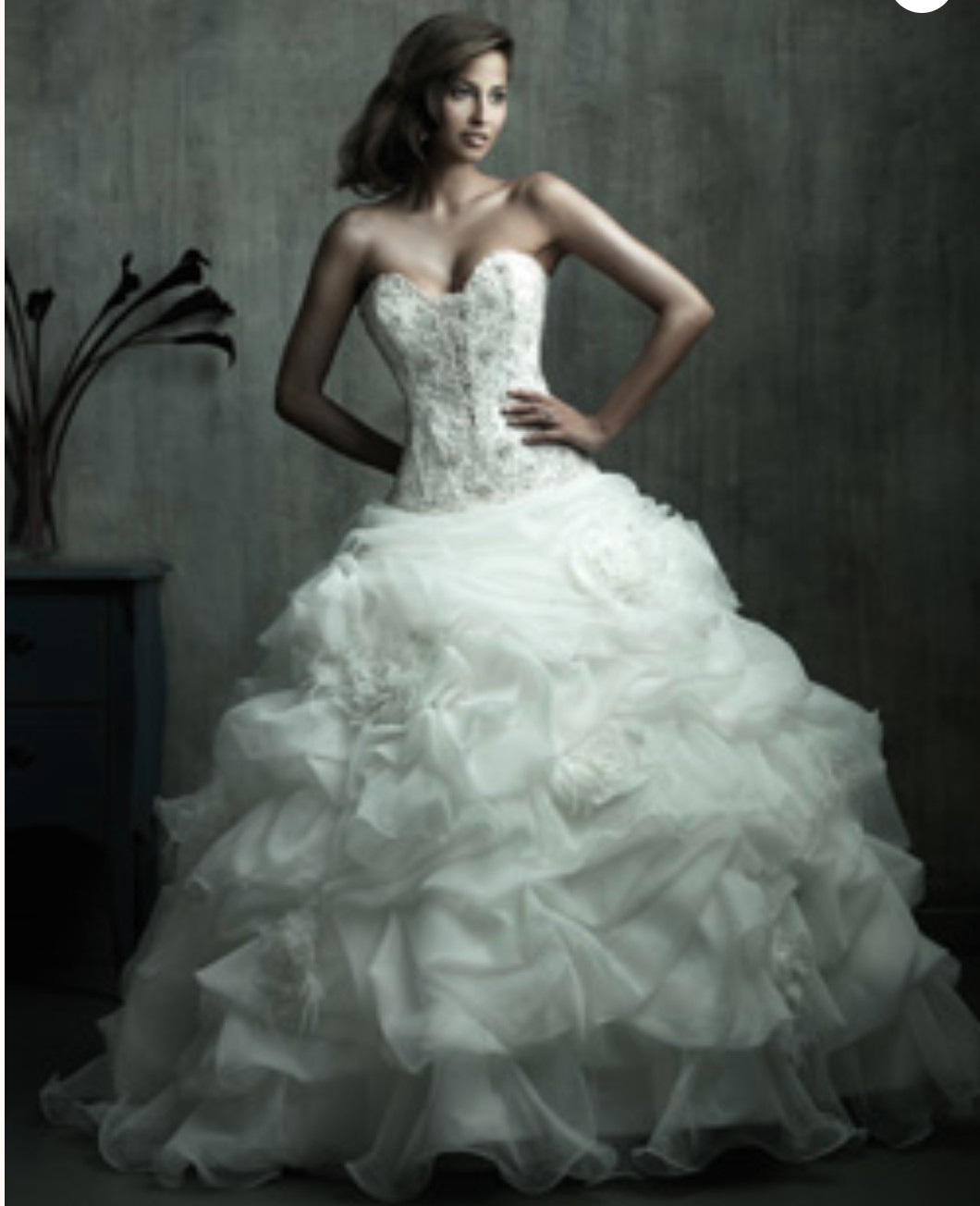 Allure Bridal Couture Wedding Dress 2-8 Swarovski Crystals Ivory Was $2500 new